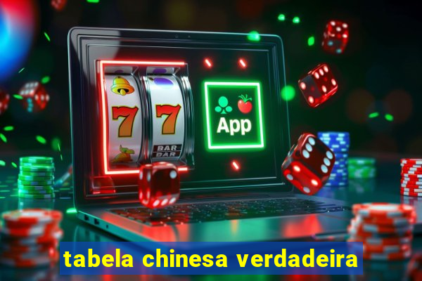 tabela chinesa verdadeira